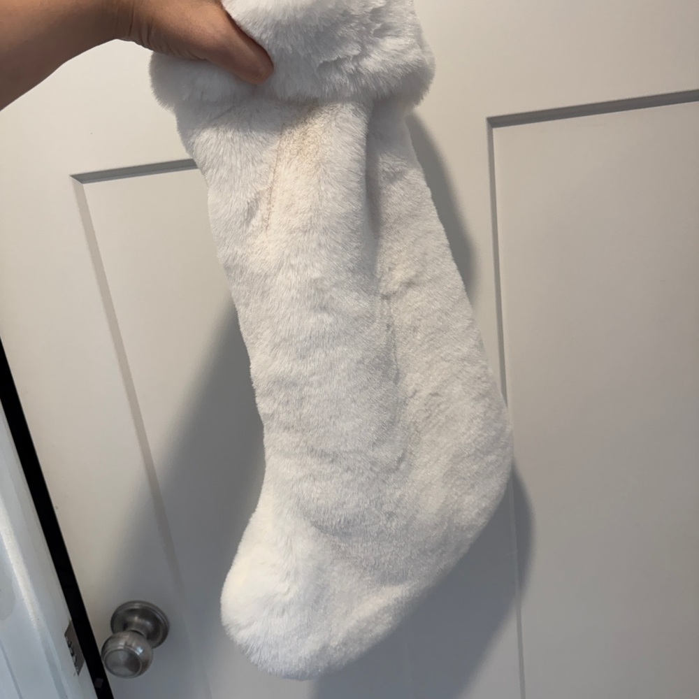 Plush White Christmas Stocking SET OF 5